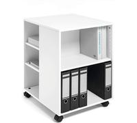 Desserte de bureau '74/59' ouvert, 6 étagères, blanc