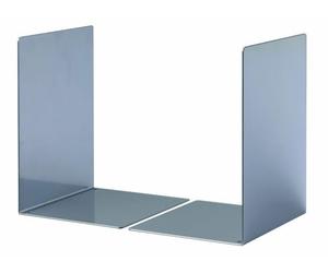 Durable 324323 Paire de Serre - Livres Petit Modèle Forme en L - Dimensions ((L x H x P)) 130 x 123 x 123 mm - en Acier Epoxy Coloris Argent Métallisé