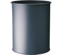 DURABLE Corbeille à papier 330158 – Métal rond, professionnelle 15 L, Gris