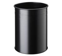 Durable 330401 Corbeille à Papier Ronde 15 litres Hauteur 31,5 cm Anneau Decor en Métal Peint Coloris Noir