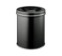 Durable 3305-01 15 L Rond Acier Noir