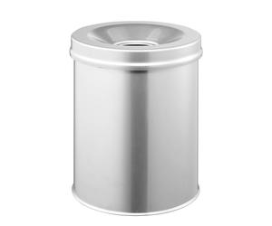 Durable 3305 23 Corbeille à papier Safe ronde 15 litres, argent métallisé