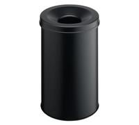 Durable 330601 Poubelle Rond Acier Noir
