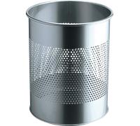 DURABLE Corbeille à papier ronde perforée 3310 331023 15 L argent Ø260×315 mm