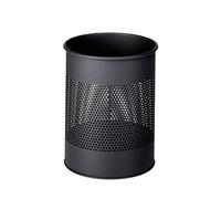 Durable 331058 Corbeille à Papier Ronde 15 Litres Hauteur 31,5 cm en Métal Peint avec Perforations Coloris Anthracite
