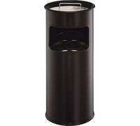 Durable 3330 01 Cendrier sur pied avec bac à sable METAL rond, 260x620mm (ØxH), 17 l, noir