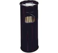 Durable 333001 Corbeille Haute Ronde 17 litres avec Cendrier Bac à Sable Hauteur 62 cm en Métal Peint Coloris Noir