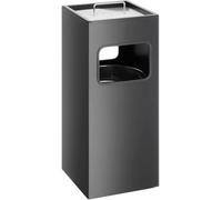 DURABLE Poubelle d'accueil rectangulaire 17 litres avec cendrier – Noir