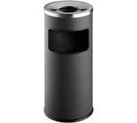 Durable 333258 Poubelle Ronde Anti Feu 17 Litres avec Cendrier Couvercle Etouffoir Hauteur 63 cm en Métal Coloris Anthracite