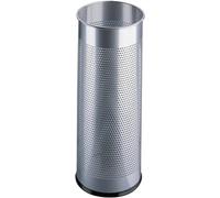 Durable 335023 Porte-Parapluies avec Perforations 28,5 Litres Hauteur 62 cm en Métal Coloris Argent Métallisé