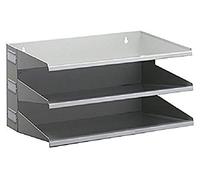DURABLE Trieur horizontal 335910 - 3 compartiments A4 - pour table ou mur - Gris