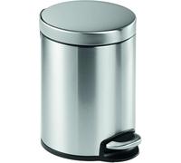 DURABLE Poubelle ronde à pédale 340023 – acier inoxydable 5 l argent