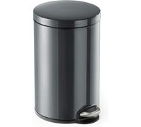 Durable 341158 Poubelle à Pédale Silencieuse 12 Litres 250 mm en Métal Peint Coloris Anthracite