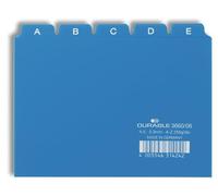 Durable 366006 Jeu de 25 Intercalaires avec onglets imprimés A Z format A6 Bleu