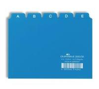 Durable Intercalaires 366006 Jeu de 25 avec onglets imprimés A-Z Format A6 Bleu