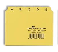 Durable 367004 Jeu de 25 intercalaires avec Onglets imprimés A Z format A7 Jaune