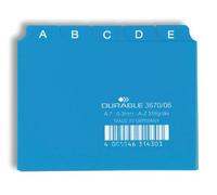 Durable 367006 Jeu de 25 intercalaires avec Onglets imprimés A Z format A7 Bleu