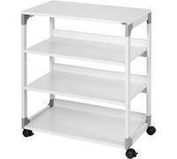 Durable 371110 System Multi Trolley Desserte Mobile Multifonction 4 Niveaux Dimensions (L x H x P) 75 x 87,9 x 43,2 cm Finition Gris/Gris Gris G