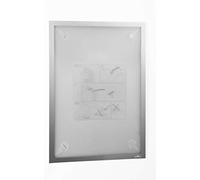 Durable 484423 Cadre d'affichage Duraframe Wallpaper avec Languettes Adhésives Amovibles pour Surfaces Délicates ou Non Lisses Format A3 Argent