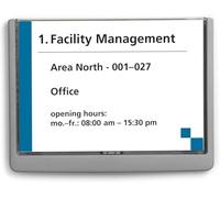 Durable 486637 Click Sign Plaque de Porte Et de Signalisation avec Cadre Profilé Plastique Coloris Gris Graphite Format A5 Paysage 210 x 148,5 mm