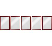 DURABLE 486903 - Cadre d'information, A4, magnétique, rouge, 5 pièces