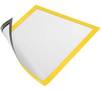 DURABLE Cadre d'information DURAFRAME® MAGNETIC 486904 – DIN A4 jaune 236×323 mm, lot de 5