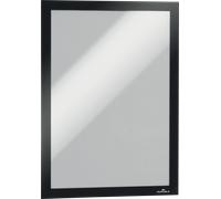 DURABLE 487201 - Cadre d'information, A4, autocollant, rabattable, noir, 2 pièces