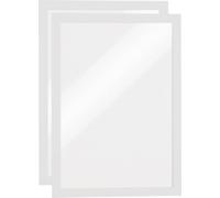 Pochettes adhésives Duraframe Durable pour document A4 - Lot de 2 - blanc