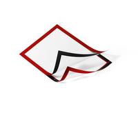 Durable 487203 Duraframe Pochette Cadre d'Affichage Dos Adhésif pour Document A4 Rouge Sachet de 2