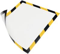 DURABLE Cadre d'affichage magnétique SECURITY A4 bicolore jaune/noir - Lot de 5