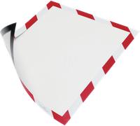 Durable Duraframe Magnetic Security Cadre d'Affichage Sécurité Aimanté Bicolore Rouge/Blanc Lot de 5