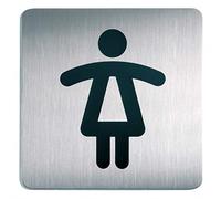 Durable 495623 Pictogramme Carré 150 x 150 mm en Acier Brossé Inoxydable Wc Toilettes Femmes