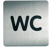 Durable 495723 Pictogramme Carré 150 x 150 mm en Acier Brossé Inoxydable Wc Toilettes