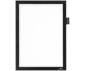 Durable 498901 Sachet de 1 Duraframe Magnetic Note Pochette Cadre d'Affichage Dos Magnétique pour Document A4 Noir