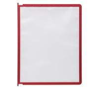 Durable 558203 Sherpa Vario Panel Pin Plaque Pochette avec Picots pour Document A4 avec Cadre Profilé Rouge Lot de 5