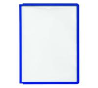 Durable 560607 Sherpa Vario Panel Plaque Pochette Polypropylène pour Document A4 avec Cadre Profilé Bleu Lot de 10