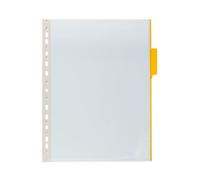 Durable 560704 Function Panel Plaque Pochette Pvc pour Document A4 avec Onglet Coloris Jaune Lot de 5