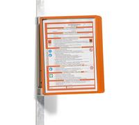 Durable 591409 Vario Magnet Wall Support Mural Magnétique 5 Pochettes pour Consultation Et Présentation Documents Orange