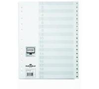 Durable 616302 1 jeu de 20 intercalaires avec onglets imprimés a4 blanc 6163-02 G