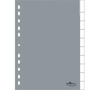 Durable 6441, Index de signalisation vierges, polypropylène (PP), gris, portrait, A4, 230 mm