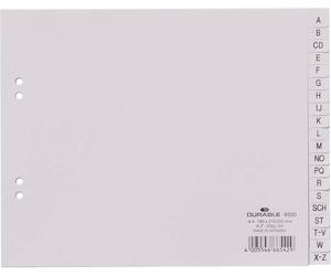 Durable 6500 Répertoire DIN A4 A-Z polypropylène gris 20 onglets onglets imprimés 650010