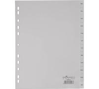 DURABLE 650710 Intercalaires mensuels en plastique gris individuel.