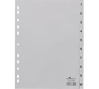 Durable 6511 Répertoire DIN A4 1-10 polypropylène gris 10 onglets onglets imprimés 651110