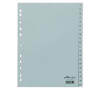Durable 6522-10 NUMERIC Tab Index Polypropylène (PP) Gris Intercalaires de treillage - Intercalaires (NUMERIC Tab Index Polypropylène (PP), Gris, Portrait, A4, 230 mm)