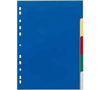 Durable 673027 Intercalaires Format A4 5 Touches Neutres - Page de Garde - Perforations Universelles - Polypro 120 Microns 5 Couleurs Lot de 25