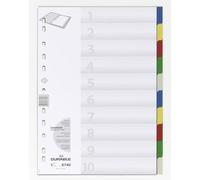 Intercalaires en plastique, A4, PP, 10 touches