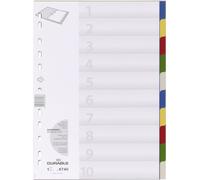 Durable 6740 Répertoire DIN A4 blanc polypropylène multicolore 10 onglets 674027