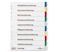 DURABLE 674127 - Divisorio con cavalierini colorati, etichette personalizzabili, 10 tasti, copertina prestampata, f.to A4, foratura universale, 25 Pezzi