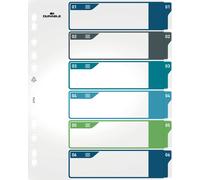 DURABLE Intercalaires imprimables A4+ – 6 onglets
