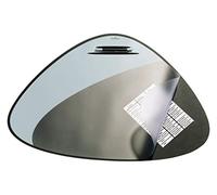 Durable 720801 Vegas Sous-Main Forme Triangulaire Arrondie avec Rabat Transparent 69 x 51 cm Noir/Gris